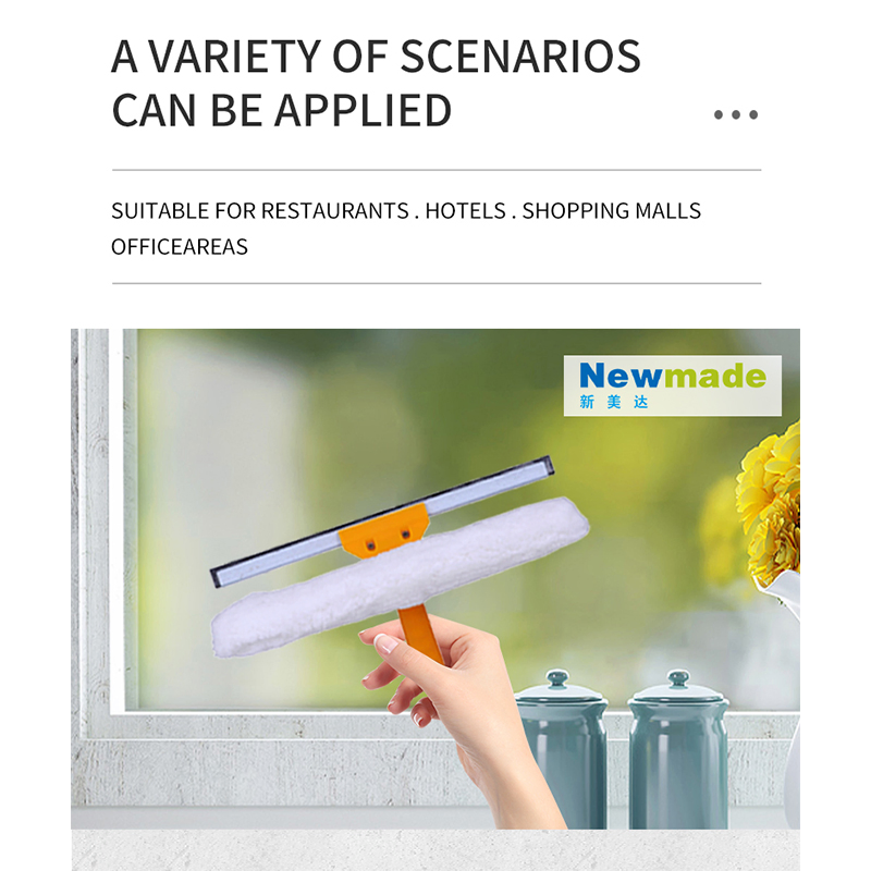 2025 Commercial Cleaning Dual Purpose Window Cleaner 2 In1 Squeegee and Washer Plastic Handle H1407/H1408/H1409