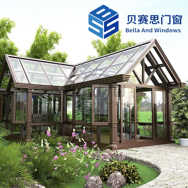 Factory Outlet Chinese Manufacturer Heat-Resisting Rust-Prevention Aluminum Alloy Sunroom Green House Solarium Garden