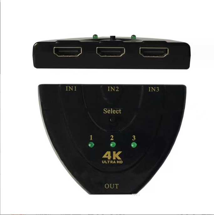 Ultra HD 4K HDMI Switcher with 3 Inputs and 1 Output