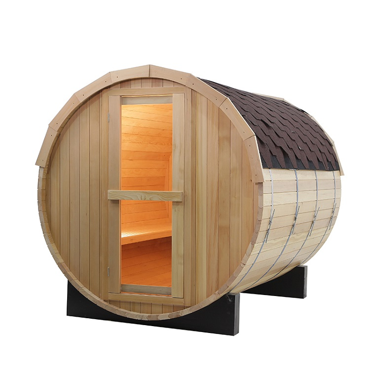 Cheap Outdoor Wooden Barrel Sauna Red Cedar for Sale
