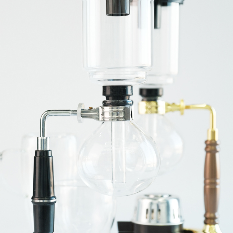 Fashion Style 300ml Electric High Borosilicate Glass Syphon Coffee Maker with Spoon