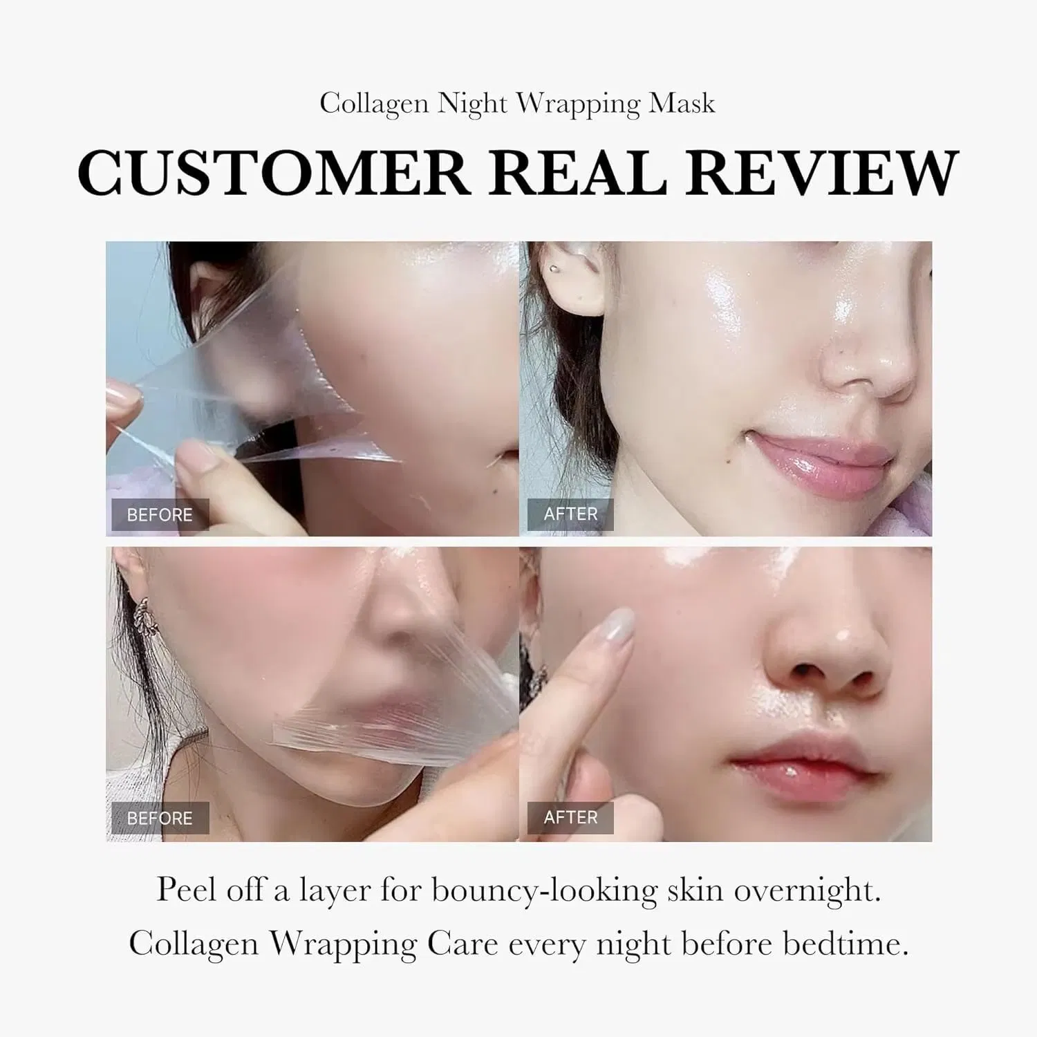 Wholesale OEM Private Label Wrapping Peel off Mask Facial Moisturizing Brighten Hydrating Smooth Face Firming Skin Care Mask with Brush
