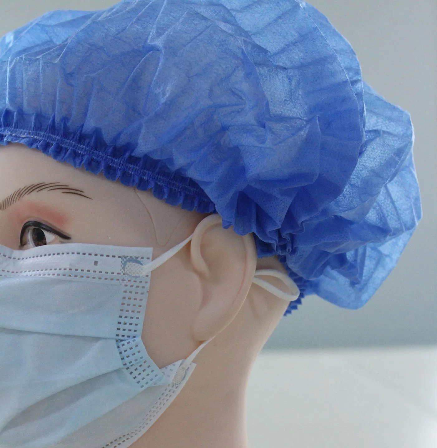 Disposable Single or Double Elastic Non Woven Bouffant Surgical Head Cap/Head Cover