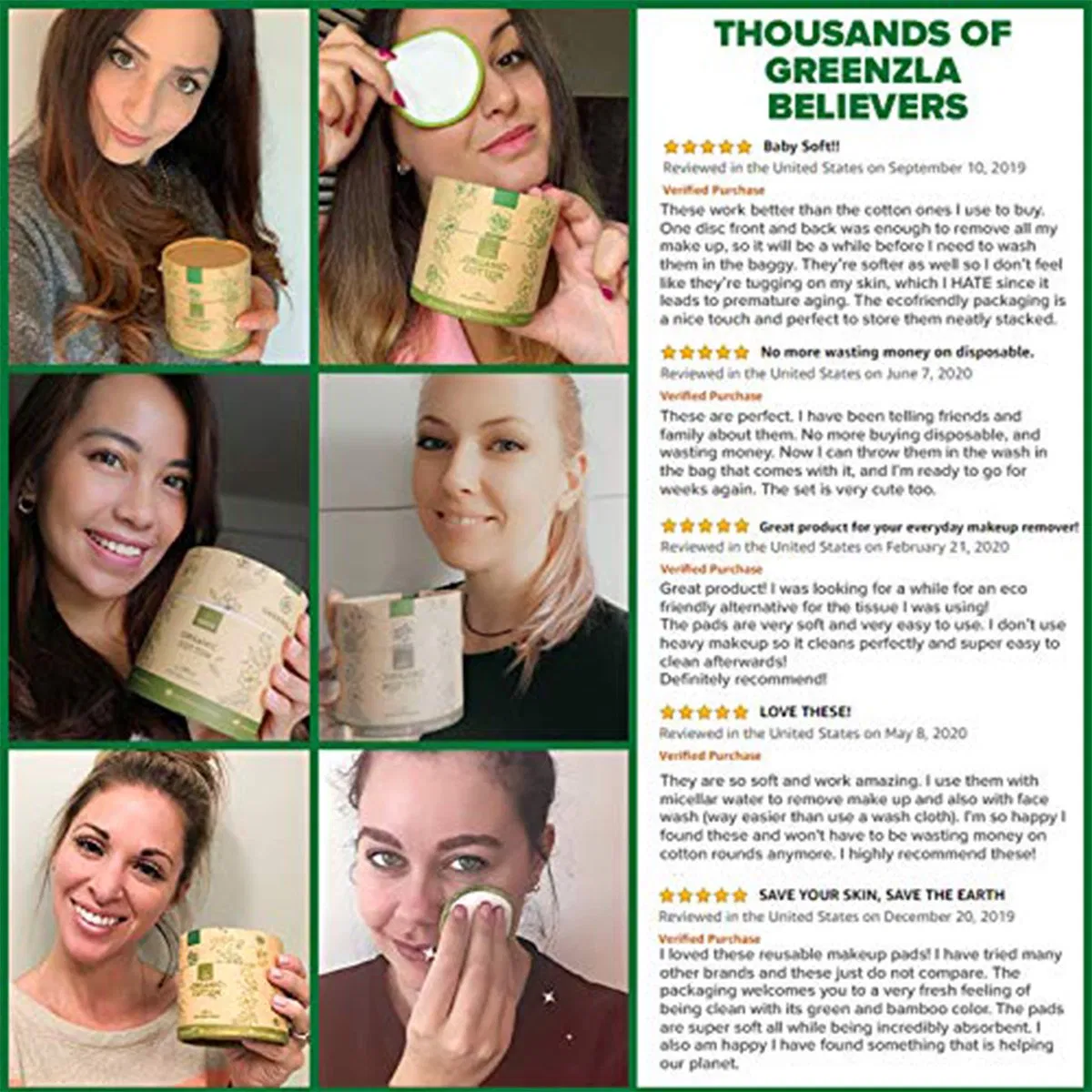 Multi-Pack Round Nail Polish and Cleansing Face 100% Pure Cotton Pads for Removing Makeup