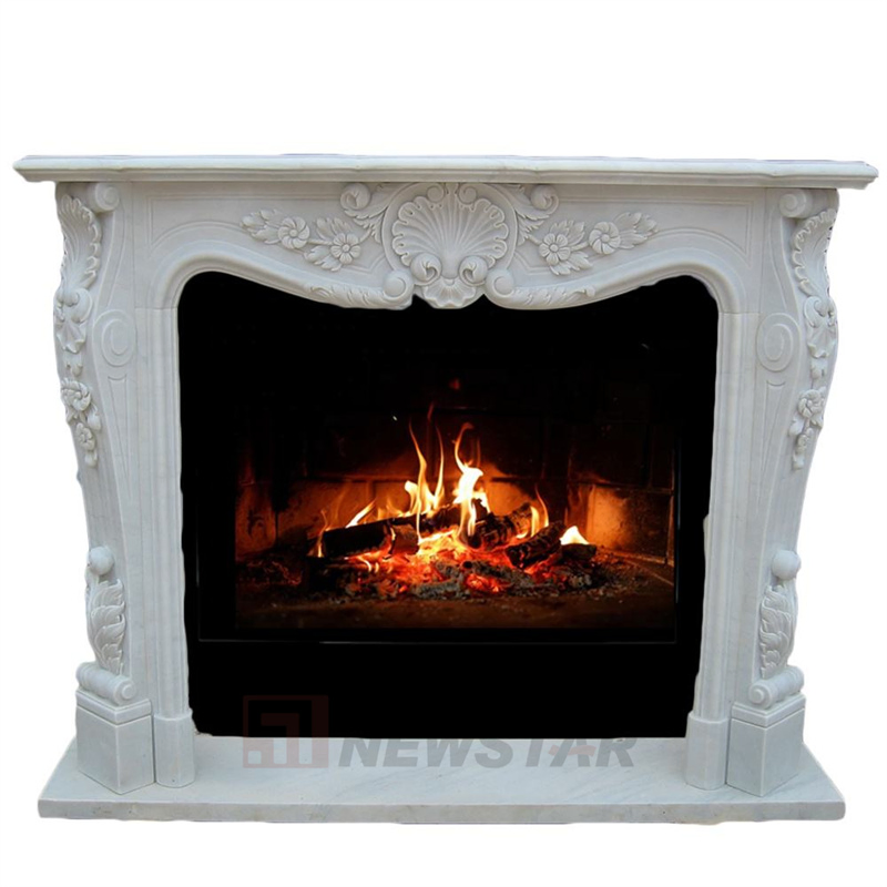 Newstar Custom China Hanging Fireplace Black Marble Fireplace Mantel
