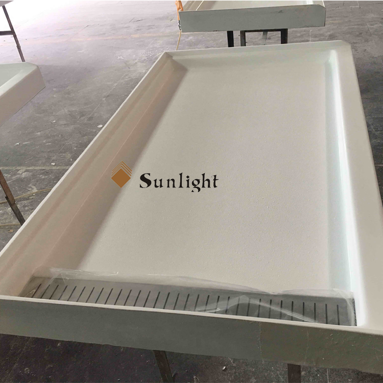 Cultured Marble Bathroom Shower Base Anti-Slip Shower Tray Shower Pan