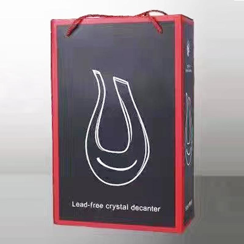 Manufacture Wholesale Golden Wine Decanter Stained Glass Wine Glass Cup Gift Set Glass Goblet