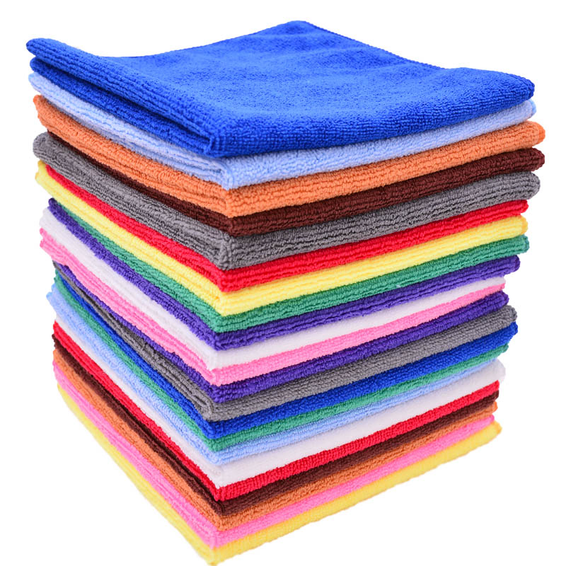 Customized Logo Microfiber Cloth Towels Absorbent Water Microfiber Towel for Kitchen Dish Washing Table Wiping