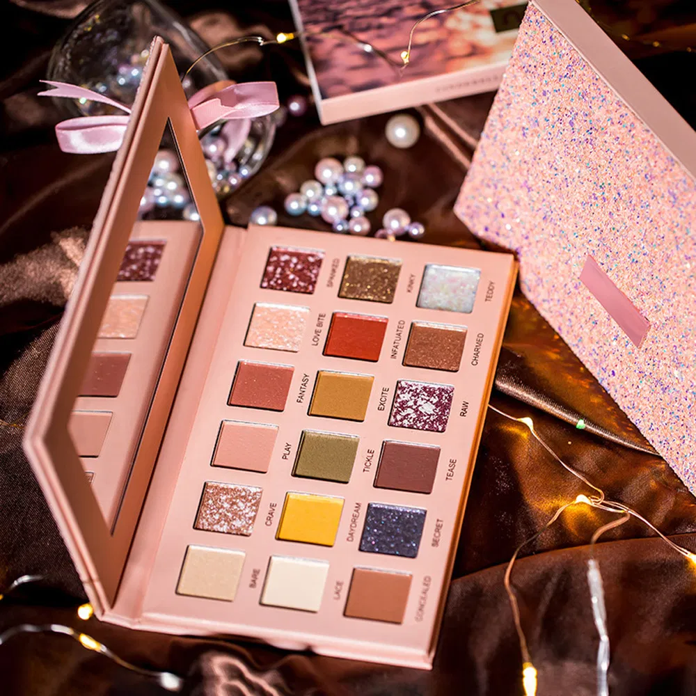 18-Color Eyeliner Eyeshadow Powder Palette Wholesale Cosmetics Waterproof Glitter Shimmer Eye Shadow