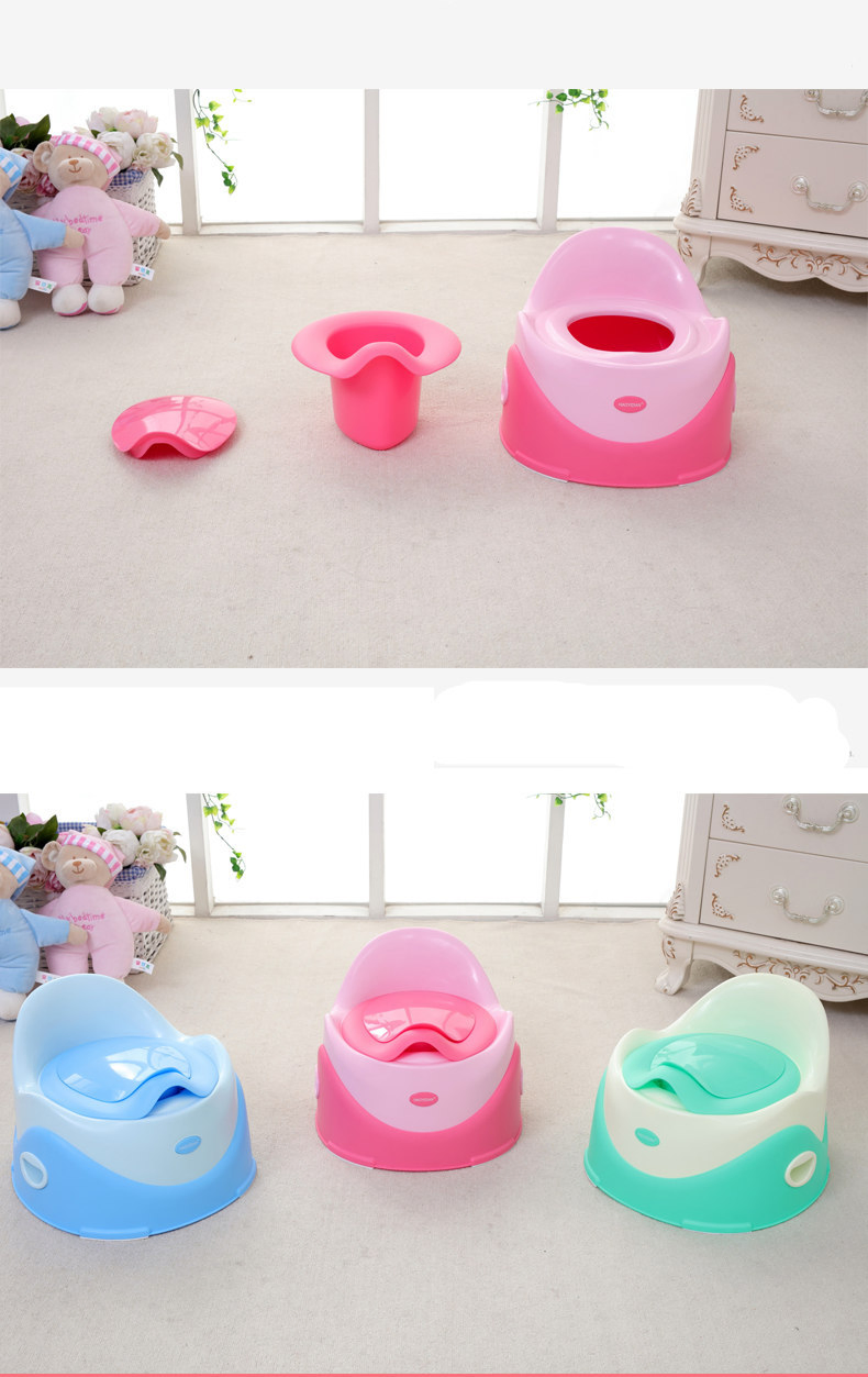 Detachable 2 in 1 Bright Color Eco-Friendly PP Baby Portable Toilet