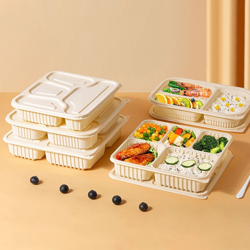 3 Compartment Takeaway Blister Clamshell Microwave Cornstarch Lunch Box