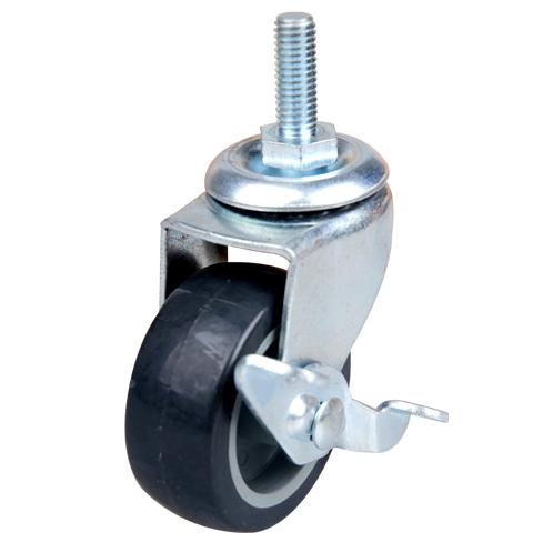 China OEM Factory Industry Light Duty Wheels 1.5inch PU Castor Wheel with Brake