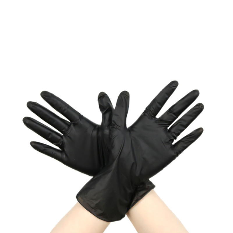 Aic Black Wholesale Disposable Latex Vinyl Safety Examination Protective PVC Rubber Nitrile Glove for Hospital/Household/Beauty/Food
