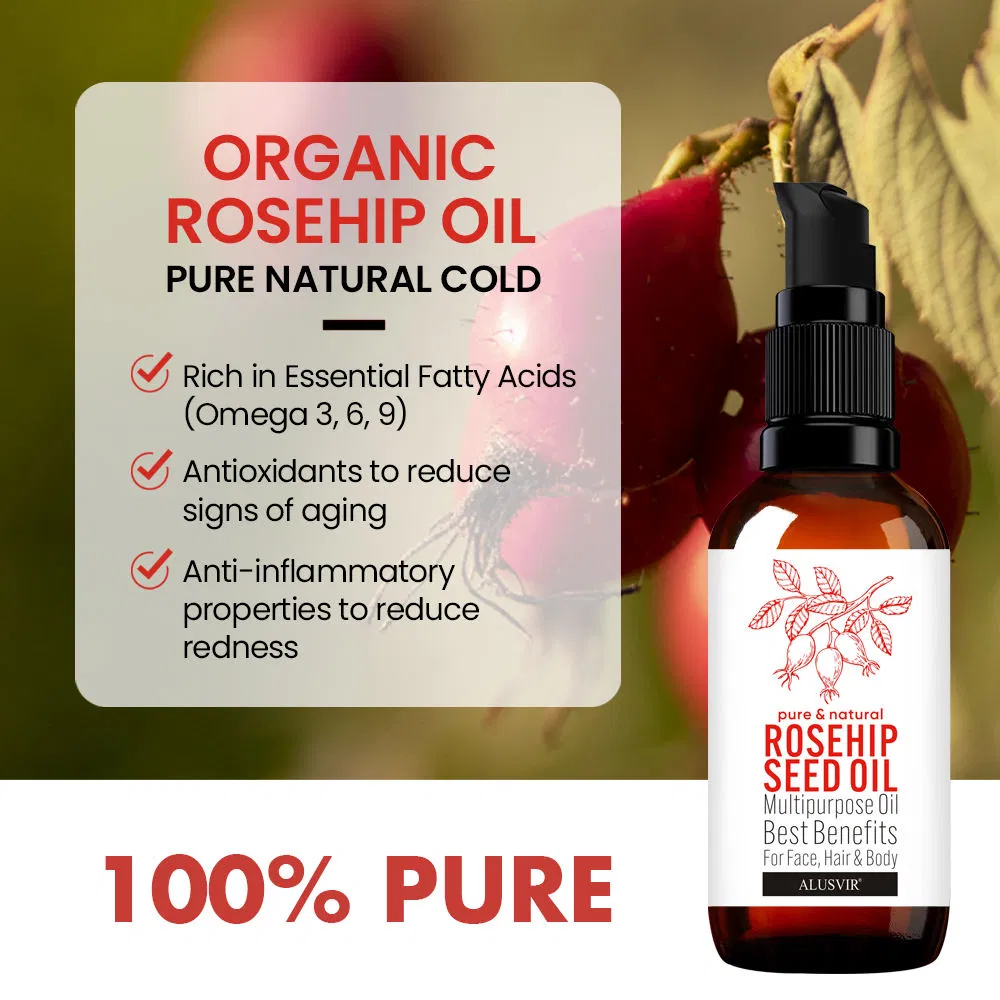 Organic Cold Pressed Face Body Hair Rosehip Seed Oil Nourishing Moisturizing