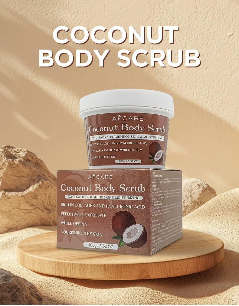 Body Scrub Cruelty-Free Exfoliator Smoothing and Shea Butter & Coconut Body Scrub