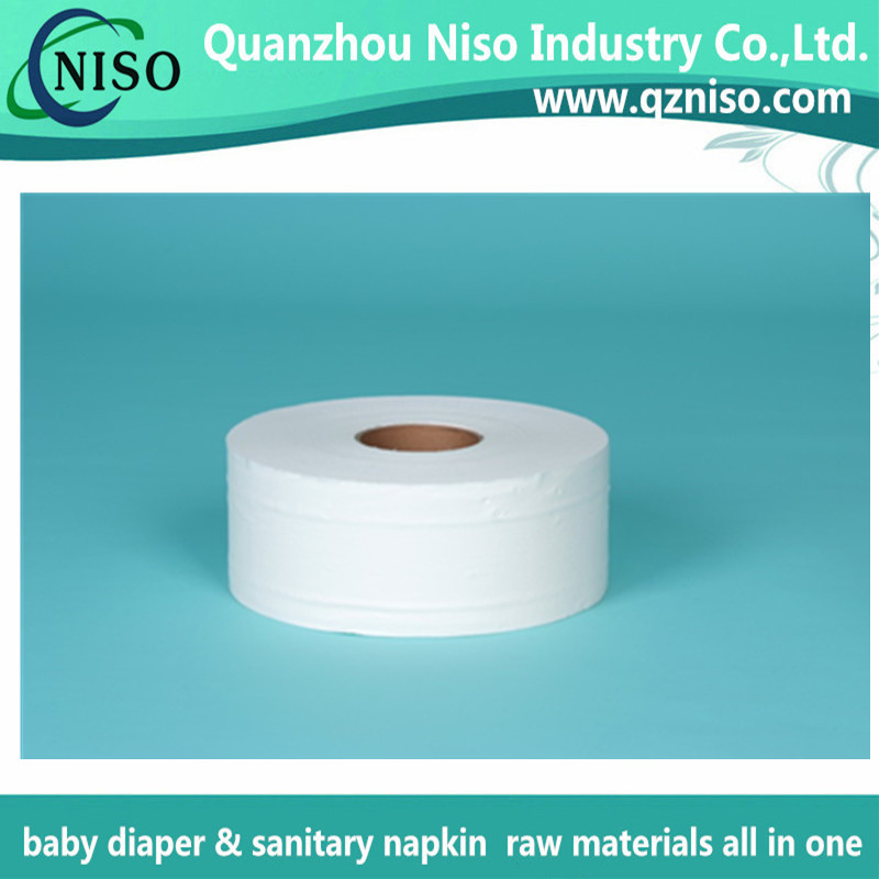 100% Natural Jumbo Roll Tissue Paper for Diaper Production with SGS (HG-034)