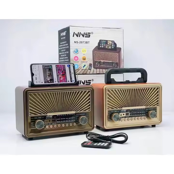 Ретро радио NS-2073BT с Bluetooth, деревянный корпус