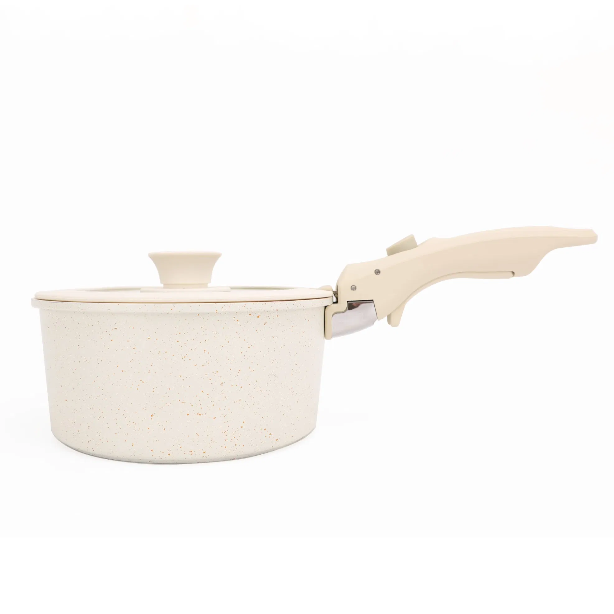 Factory Price 5PCS Detachable Handle Cooking Soup Pots Frying Pan Set Ceramic Nonstick Aluminum Non Stick Cookware Set