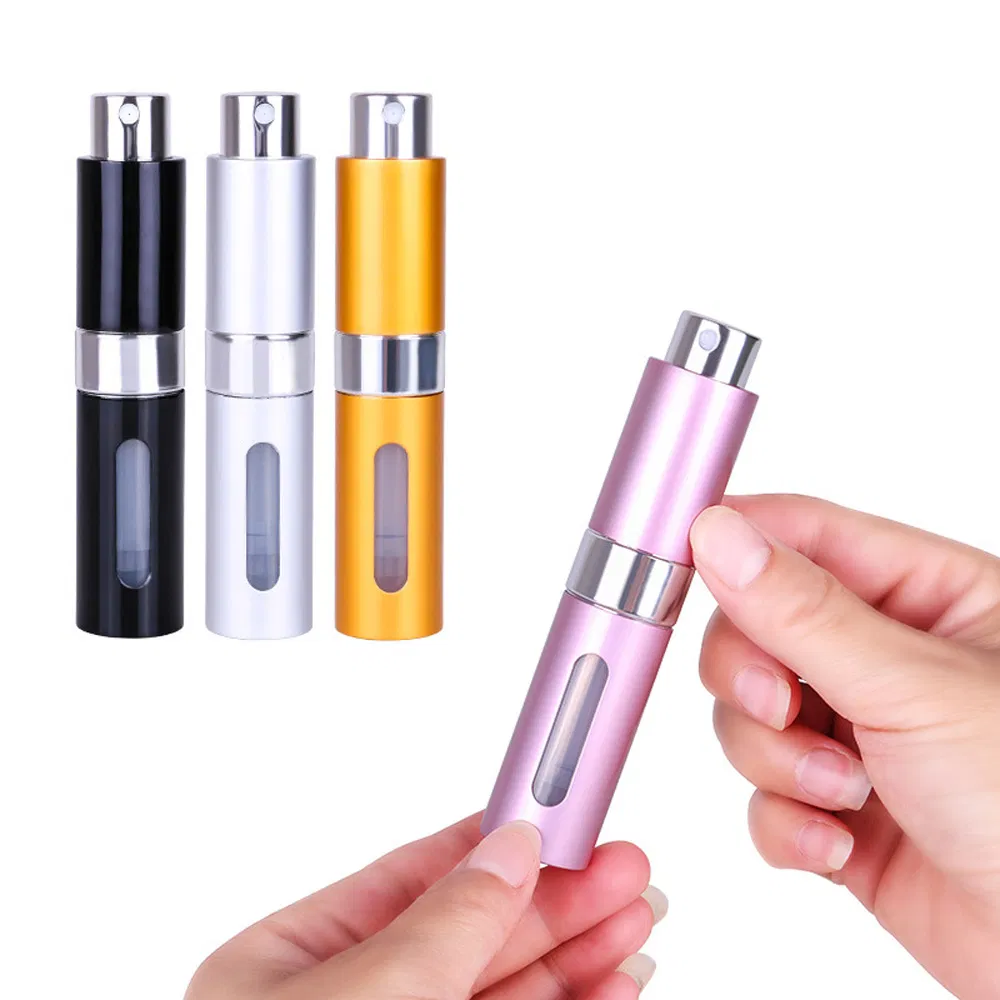 8ml Perfume Atomizer Travel Glass Spray Pump Bottles Flat Mist Refillable Cosmetic Bottle