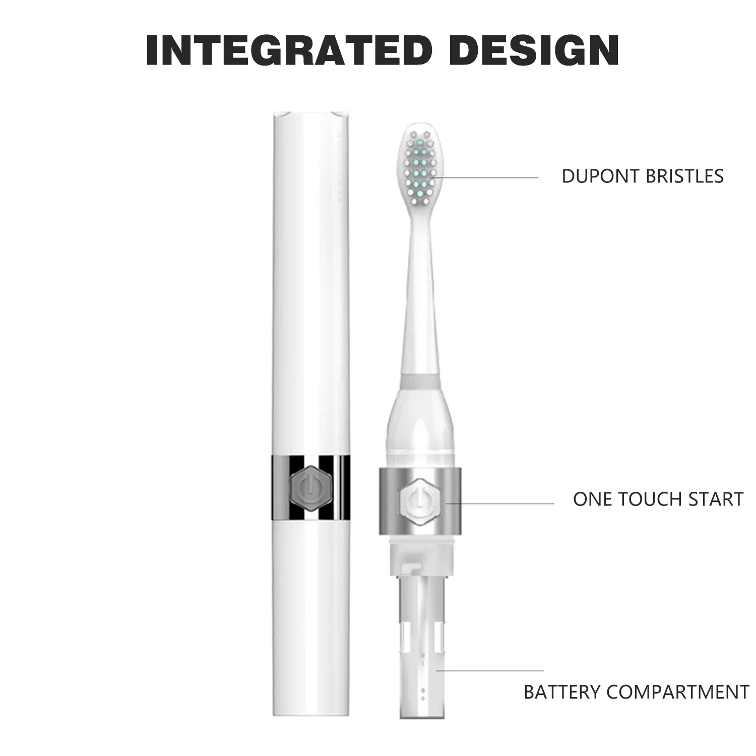OEM Portable Slim Lipstick Design Battery Operated Waterproof Sonic Electric Toothbrush
