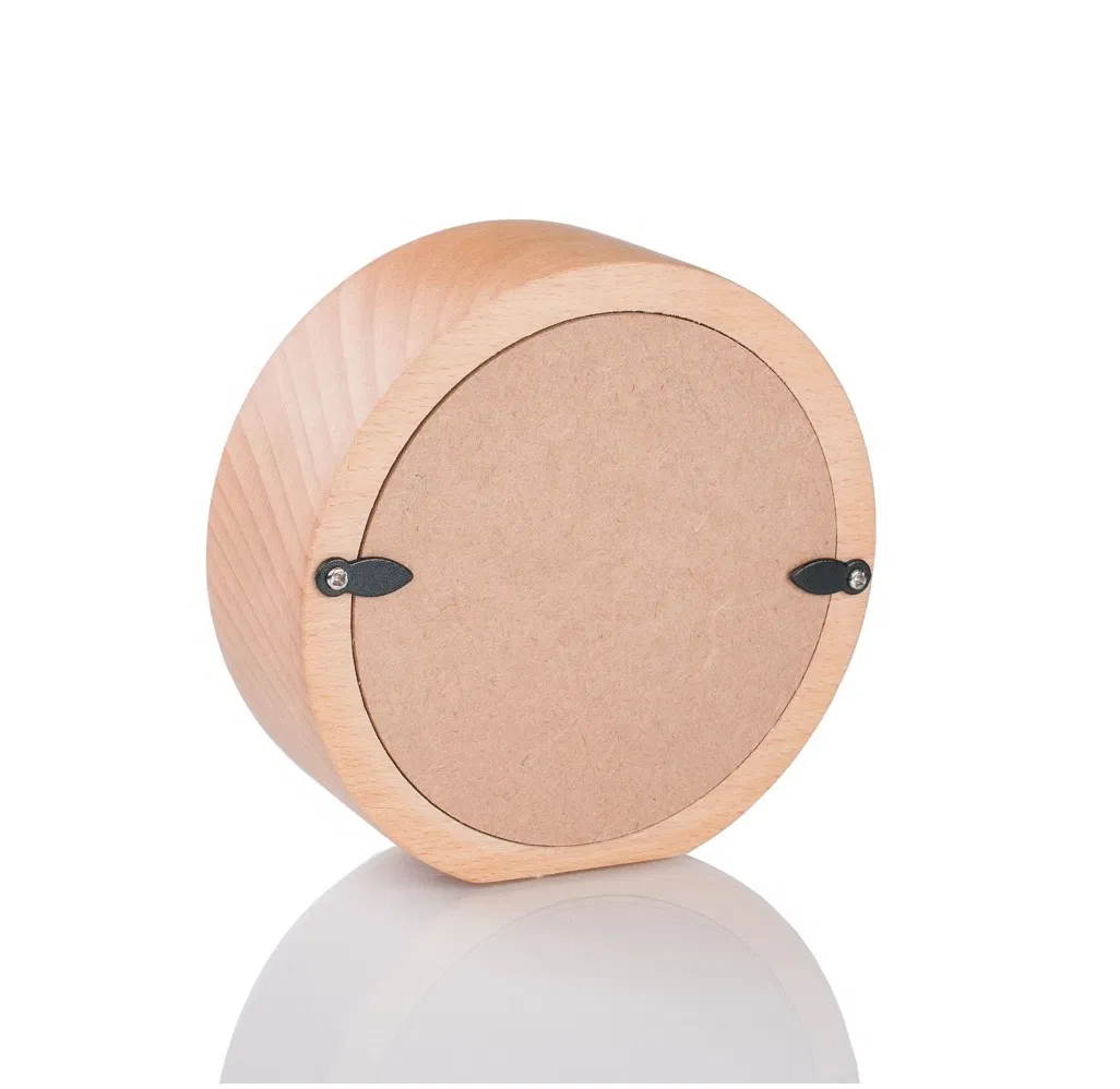 Custom Made Hot Sale Mini Small Round Shape Silent Analog Bedroom Clock