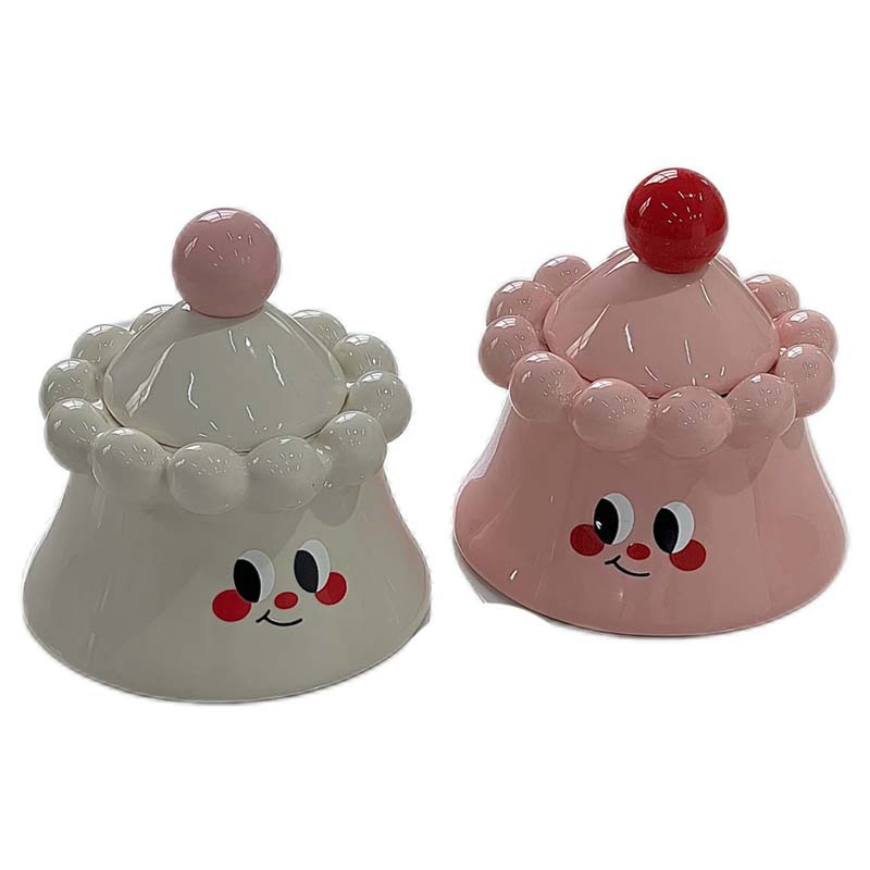 Ceramic Ashtray with Lid to Prevent Ash Cute Household Ashtray Smoking Accessories