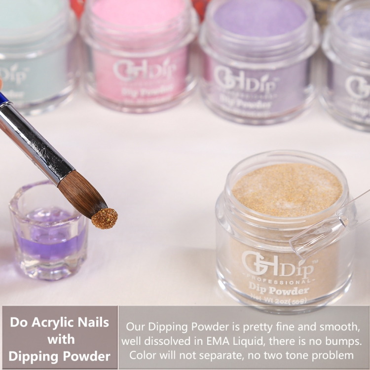 Golden Color Glitter Nail 2in1 Use DIP&Acrylic Powder