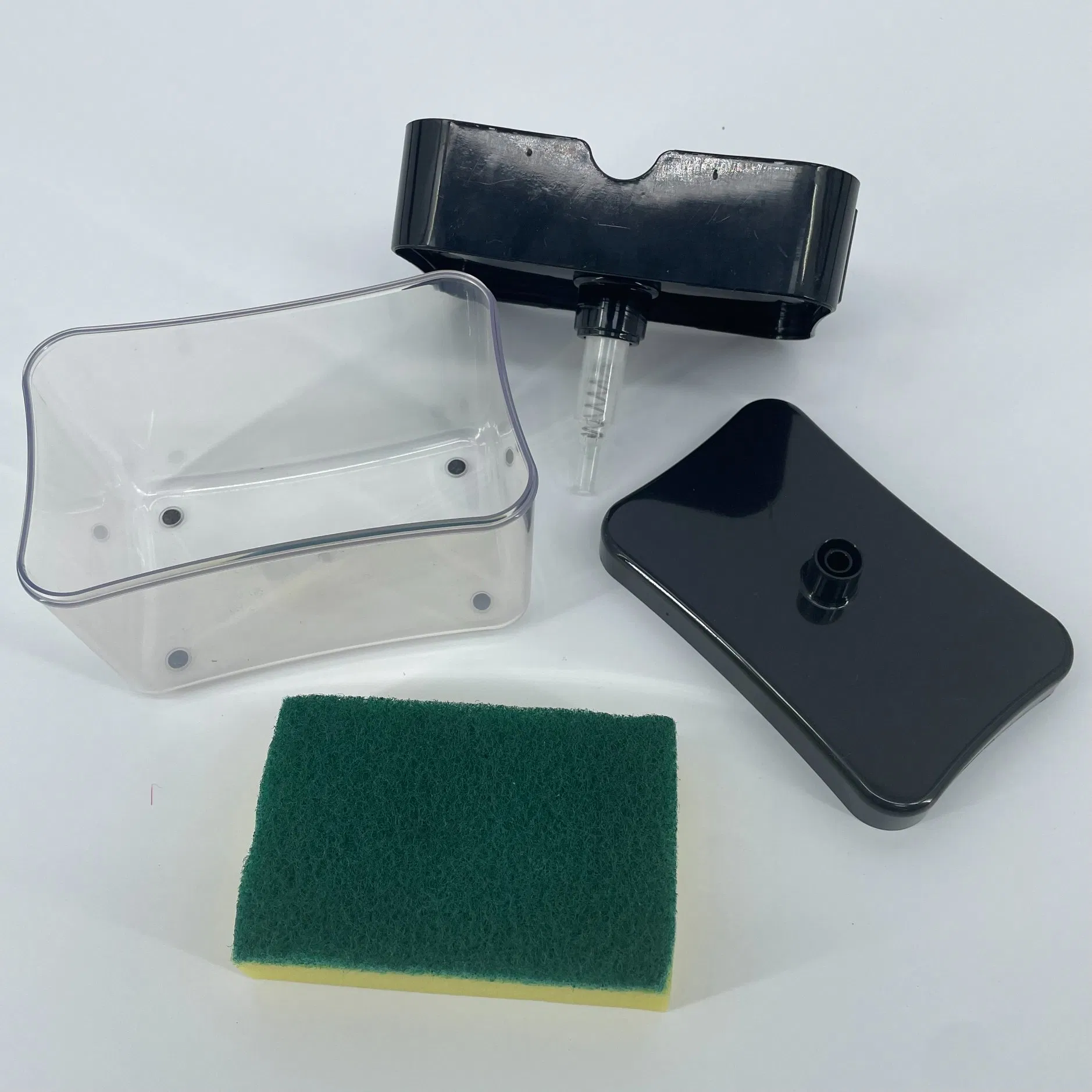 Dish Soap Dispenser Sponge Holder for Kitchen Sink Home Cleaning