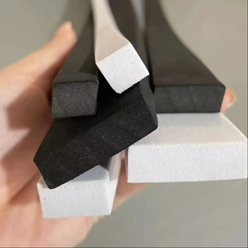 Custom EPDM Foamed Rubber Board Sheet Wear-Resisting Electric Cabinet Anti-Collision Rubber Square Bar EPDM Seal Strip