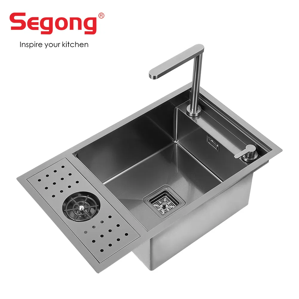 Creative Design Stretch Drain SUS304 Stainless Steel Hidden Kitchen Sink