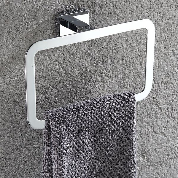 Bathroom Accessories Zinc Alloy Towel Ring Chrome Wall Mounted Towel Racks