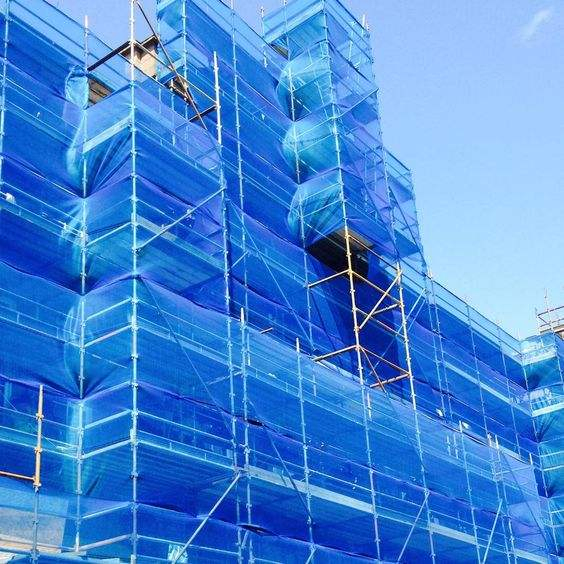 Heavy-Duty HDPE Debris Netting-Scaffold Safety & Fall Protection