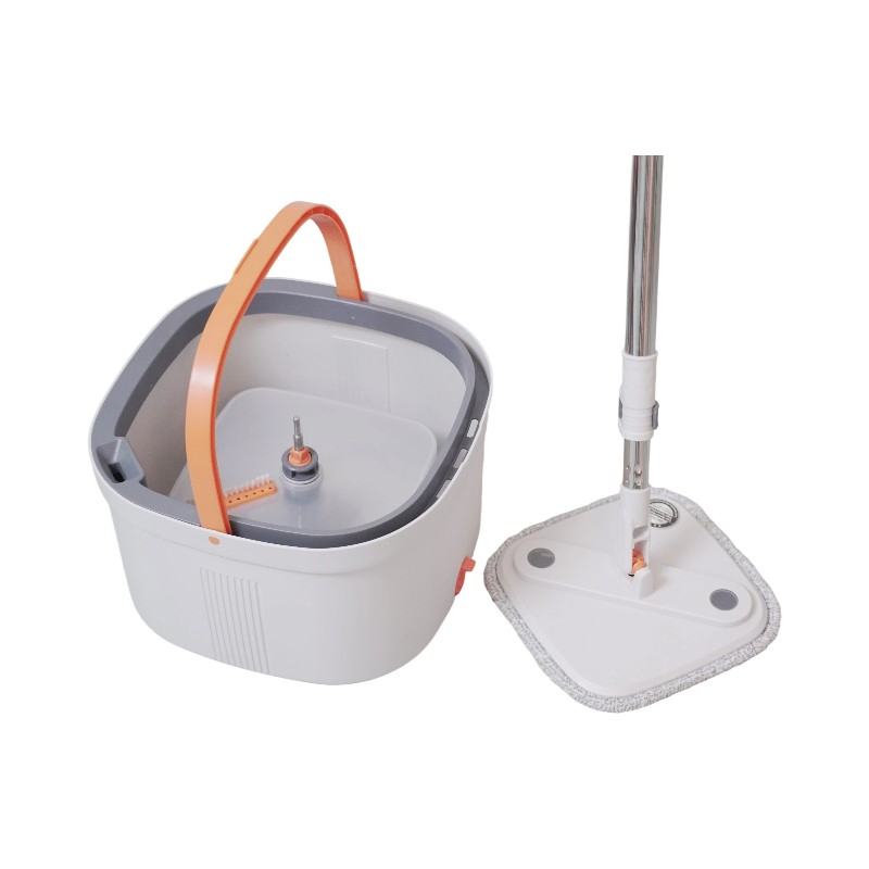 Square 360° Spin Mop with Self-Cleaning Bucket
