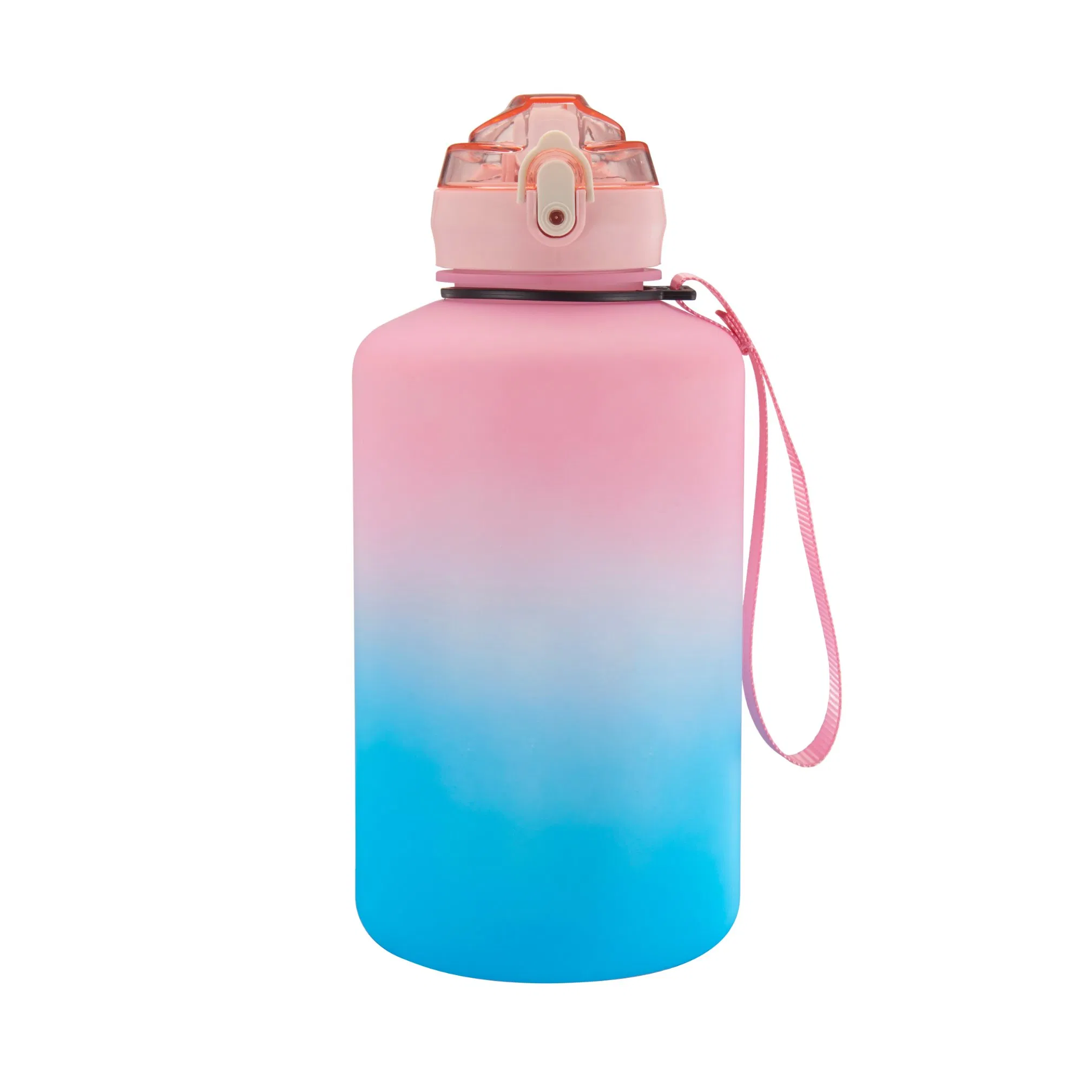 BPA-Free 2000ml Sports Water Bottle with Built-In Straw