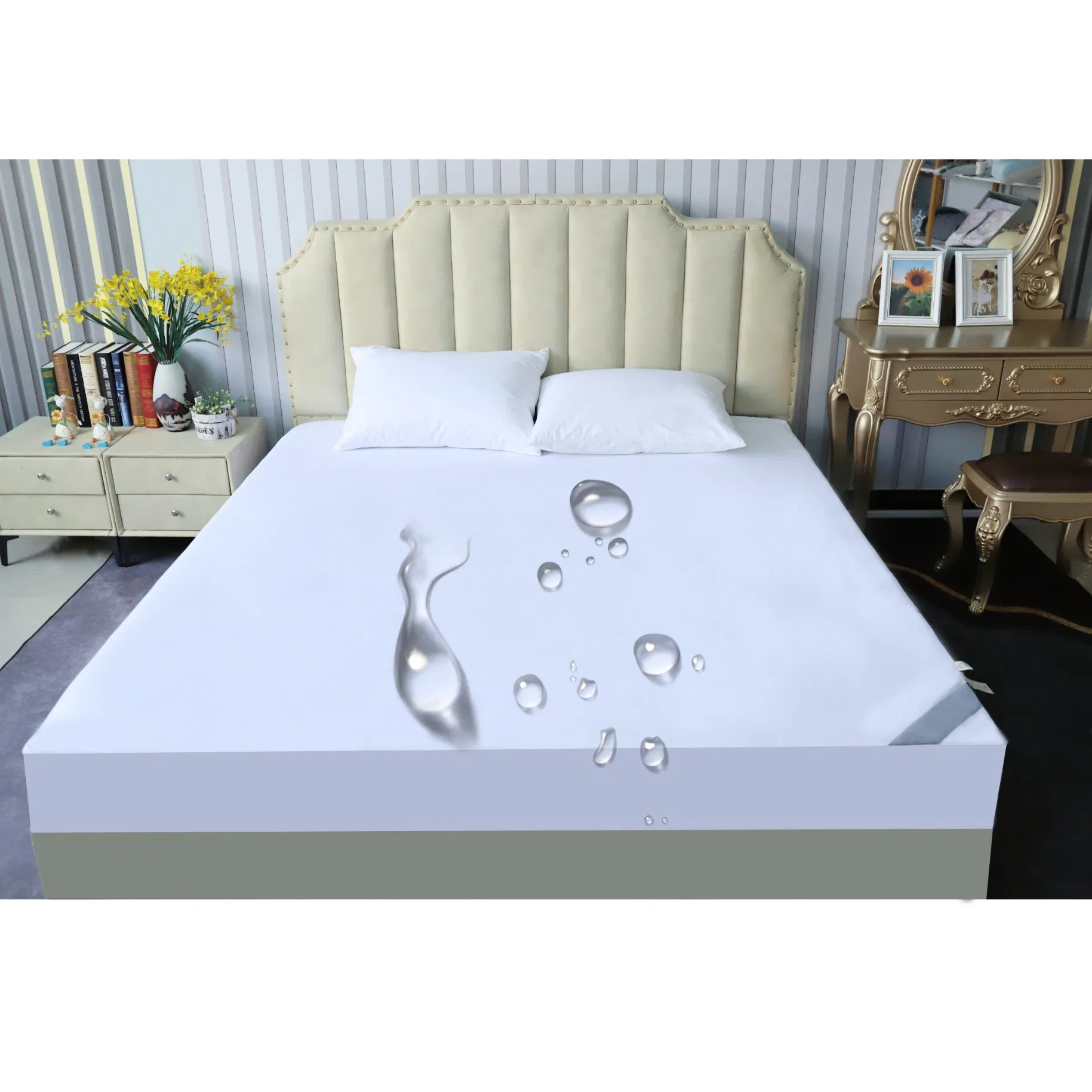 Factory Wholesale Deep Pocket Zippered Waterproof Mattress Encasement Full Size 54"*75"