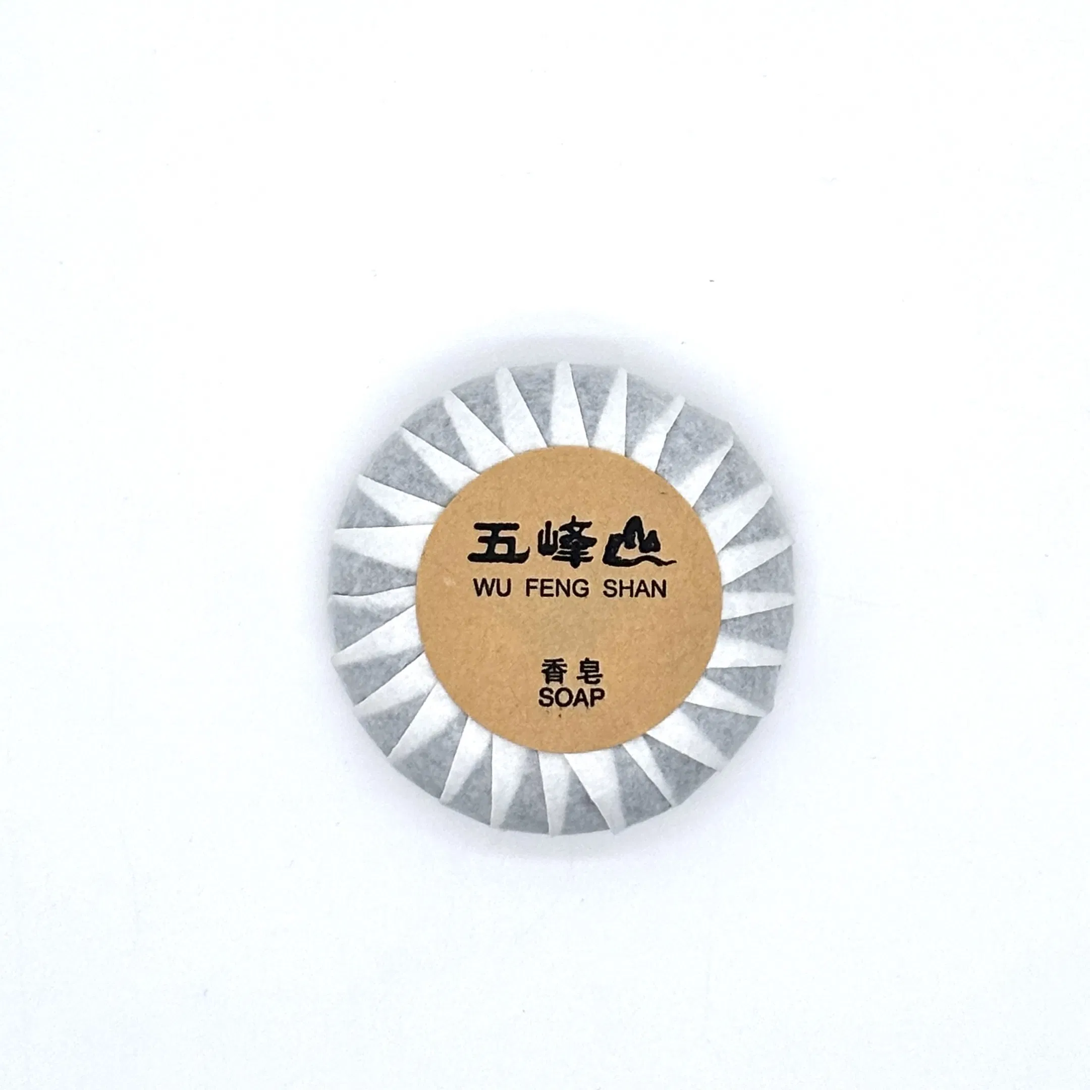 20g Round Bamboo Charcoal Soap Laminated Paper Packaging with Kraft Paper Label 03
