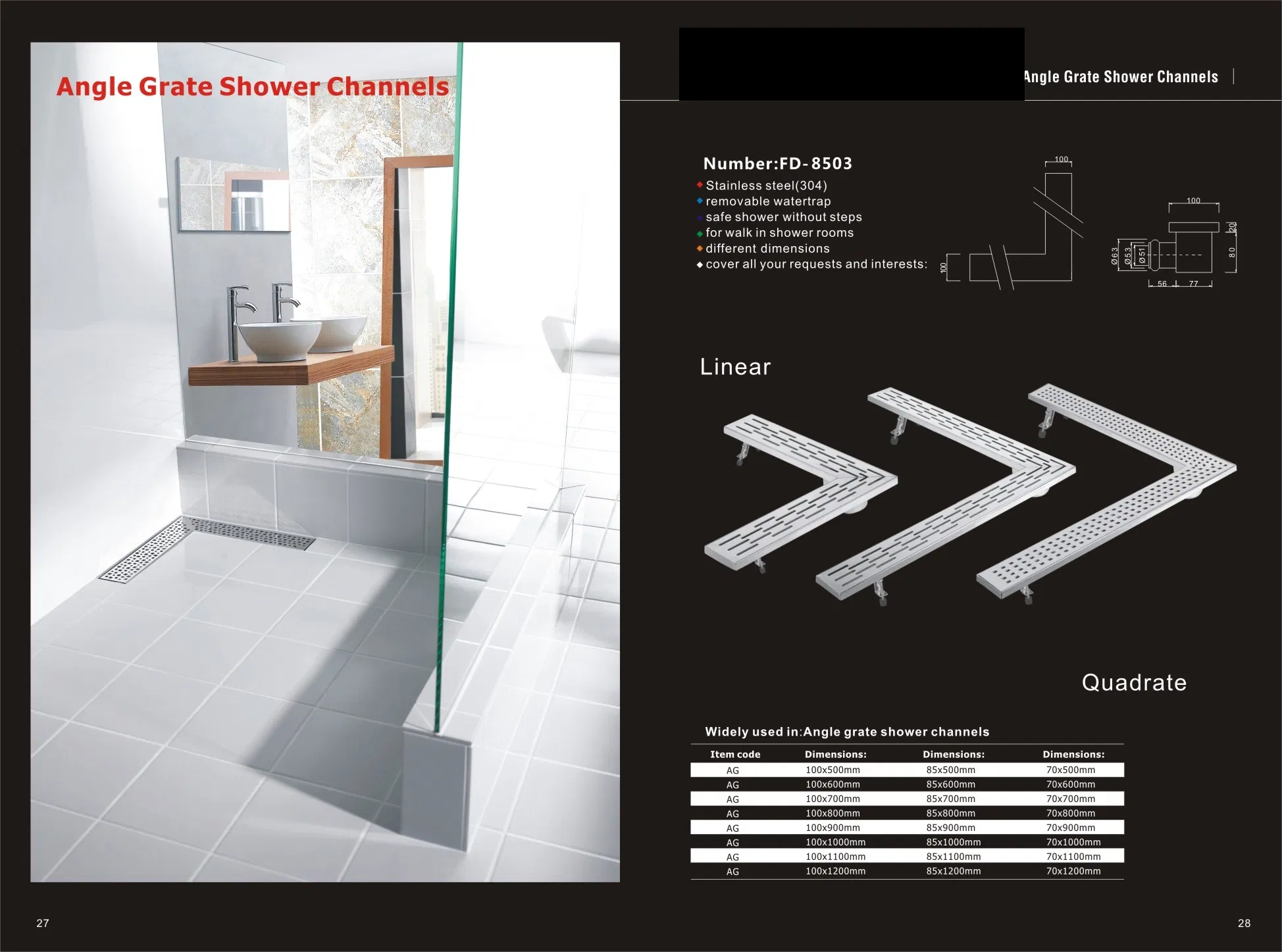Efficient Horizontal Drain: Stylish Shower Solutions for Bathrooms