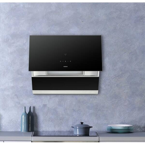 Kd81A Round Shape Black Inox Household Range Hood