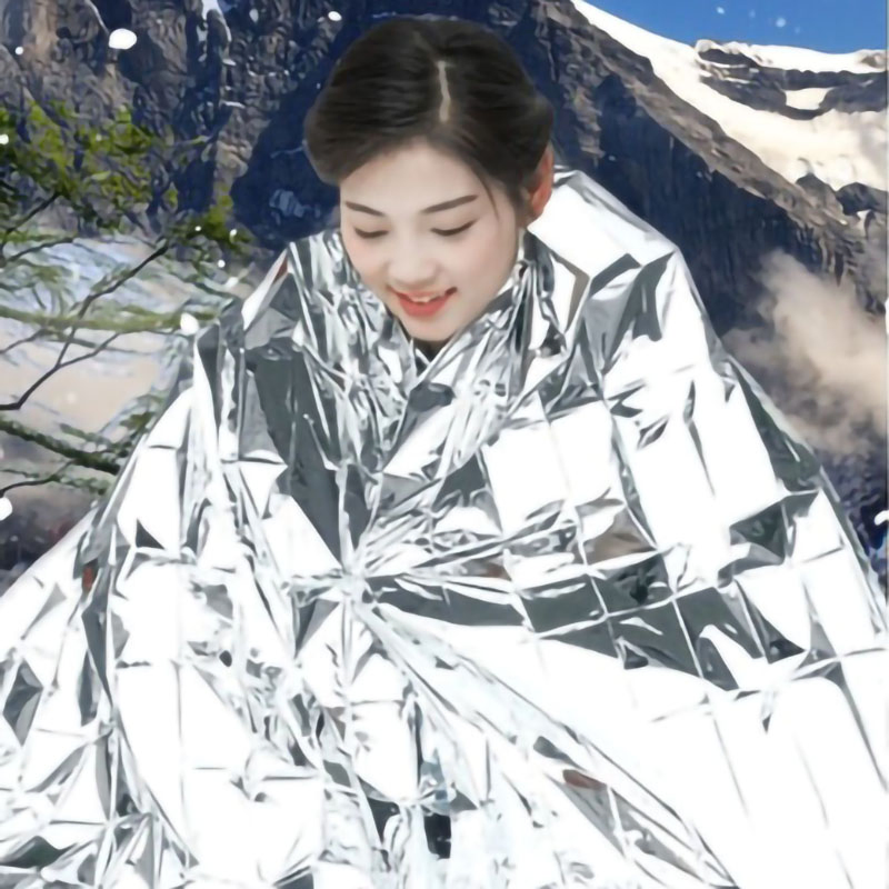 Disposable Thermal Gold Silver Space Aluminum Foil First Aid Emergency Blanket for Outdoor Rescue