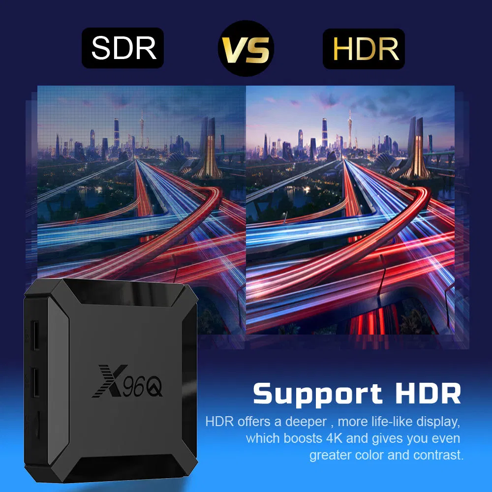 Wholesale X96q Android TV Box Custom Firmware OEM 4K Smart Set-Top Box