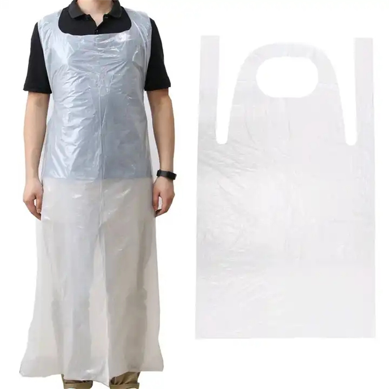 Customized Color Plastic Apron Oil Proof Kitchen Use Disposable PE Apron