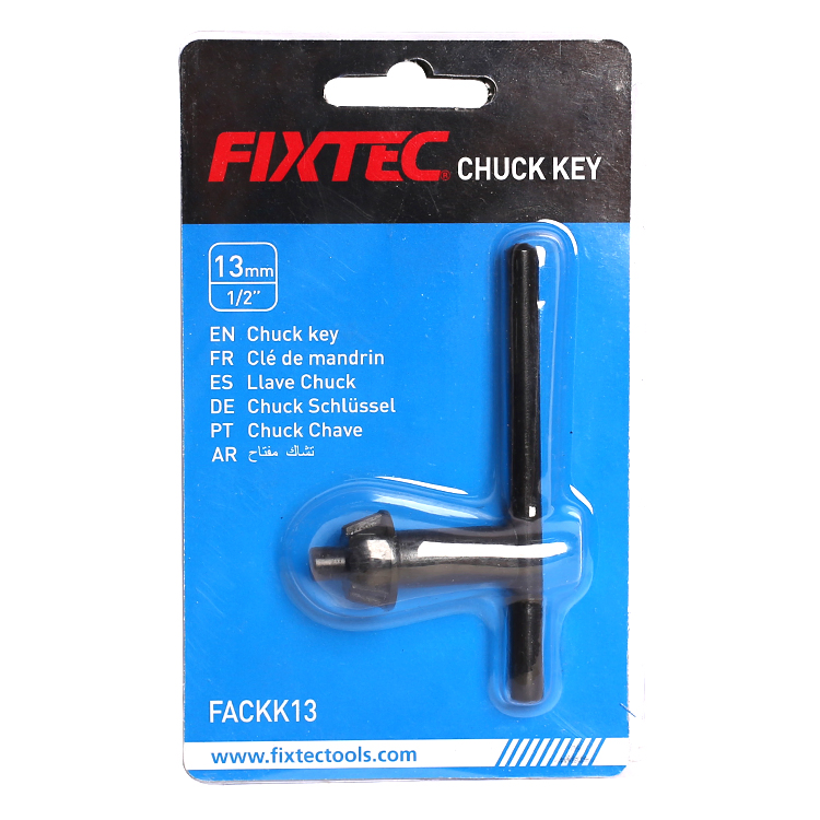 Fixtec 80mm Black Drill Type Chuck Key for 13mm Key Chuck