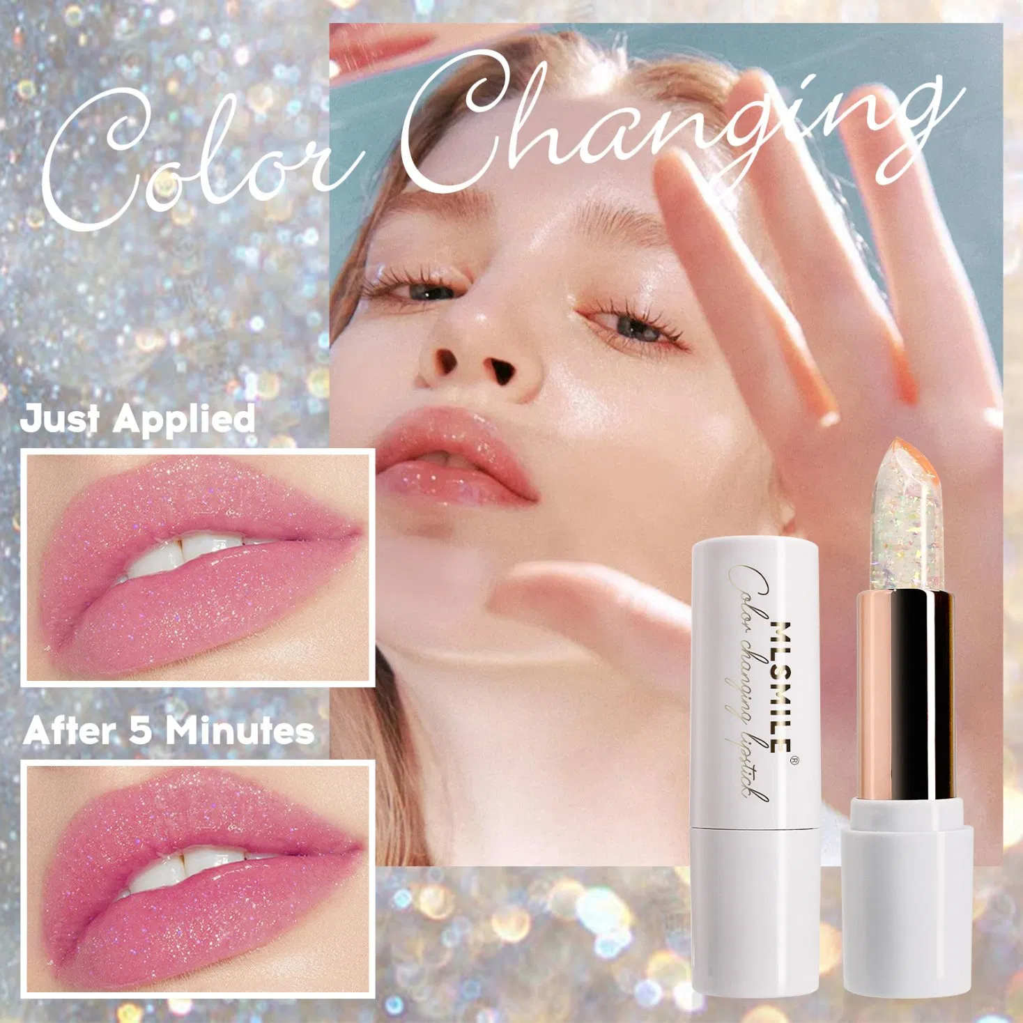 Lip Balm Stick Temperature Change Color Honey Moisturizing Lipstick Nourishing Moisturizing Flower Color Changing Lipstick