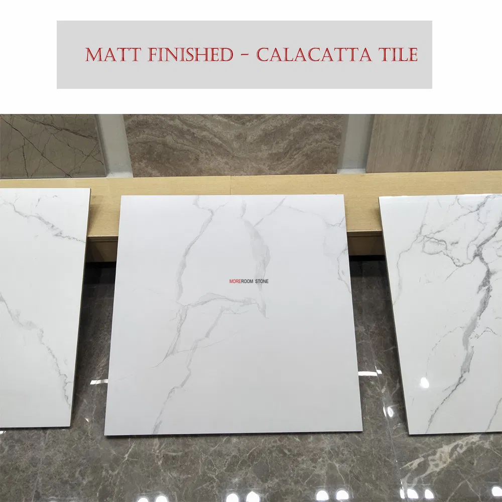 Non Slip Floor Matte Finish White Ceramic Tile for Bathroom Design