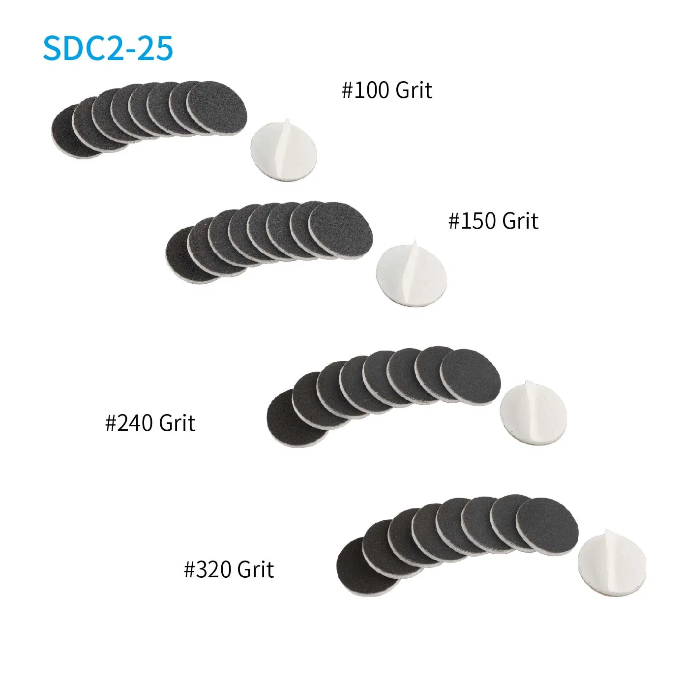 Sdc2-25 Pedicure Replaceable Adhesive Sanding Paper Disc Foam Buffer