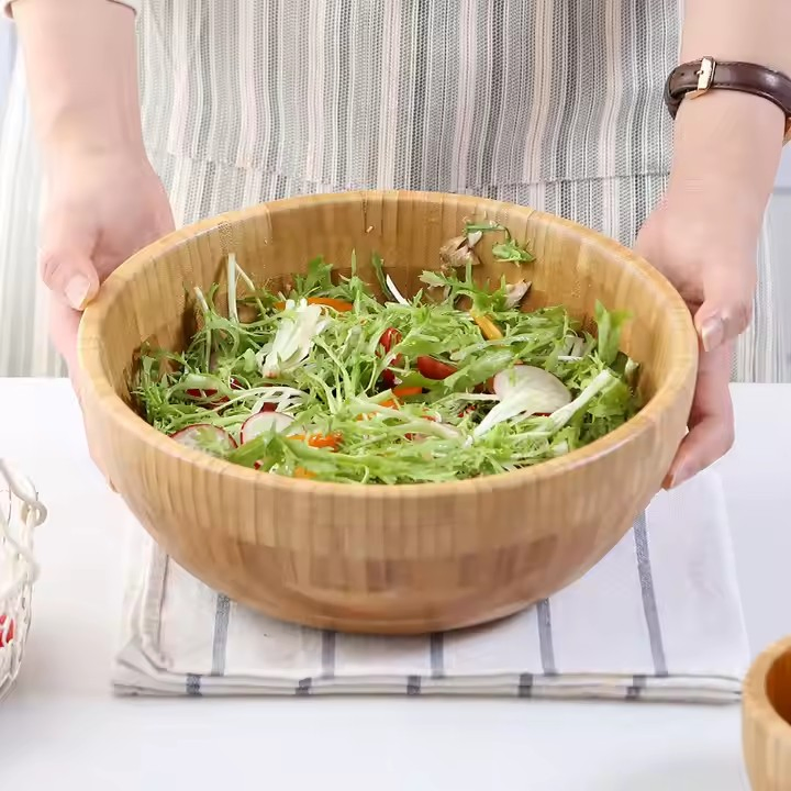 Catalogue of Solid Bamboo Bowl and Acacia Wood Salad Bowl