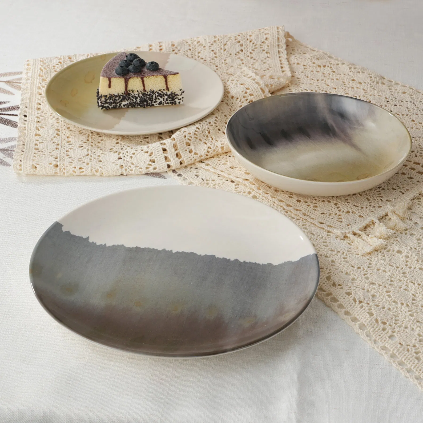 18PCS Stylish Digital Printing Dinnerware Set for Everyday Dining