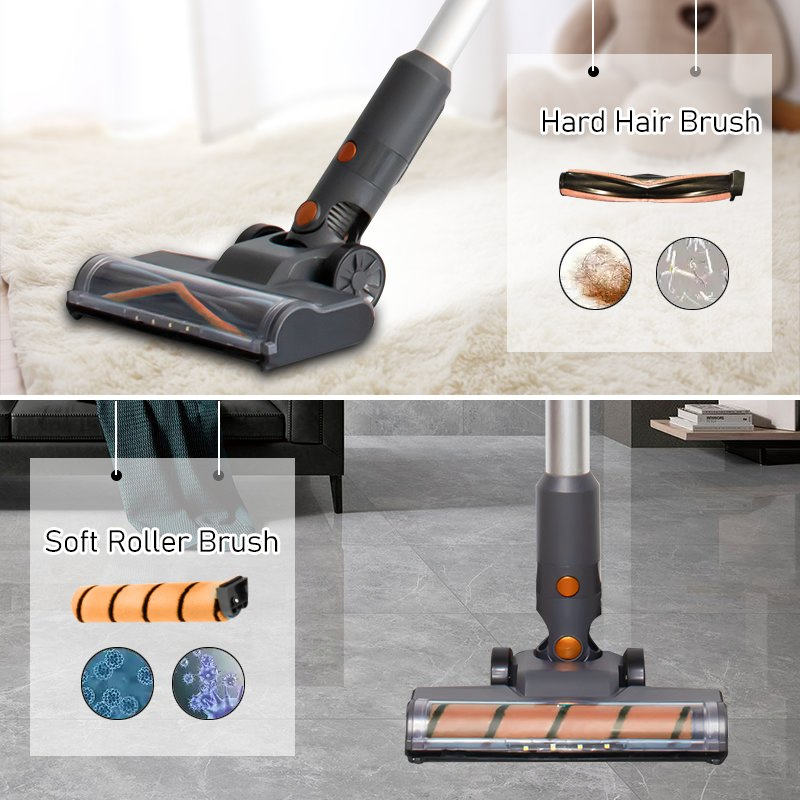 Purolf 2 In1 Stick Battery Vacuum Strong Suction Auto Home Electric Stick Handheld Wireless Vertical Vacuum Cleaner