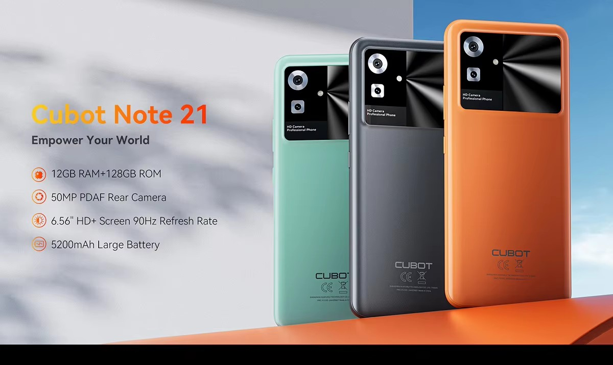 Смартфон Cubot NOTE 21 6/128GB, 6.56", 50MP, 5200mAh