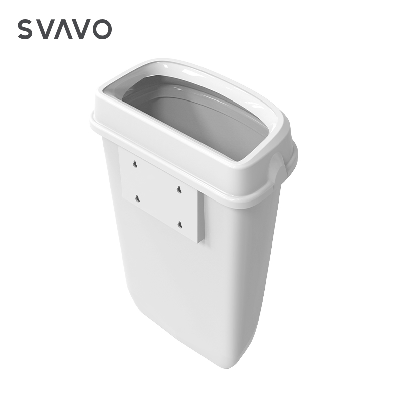 Svavo Office Plastic ABS 12L Garbage Bin Wall Mounted Plastic Waste Bin Bathroom Toilet Water Proof Trash Can